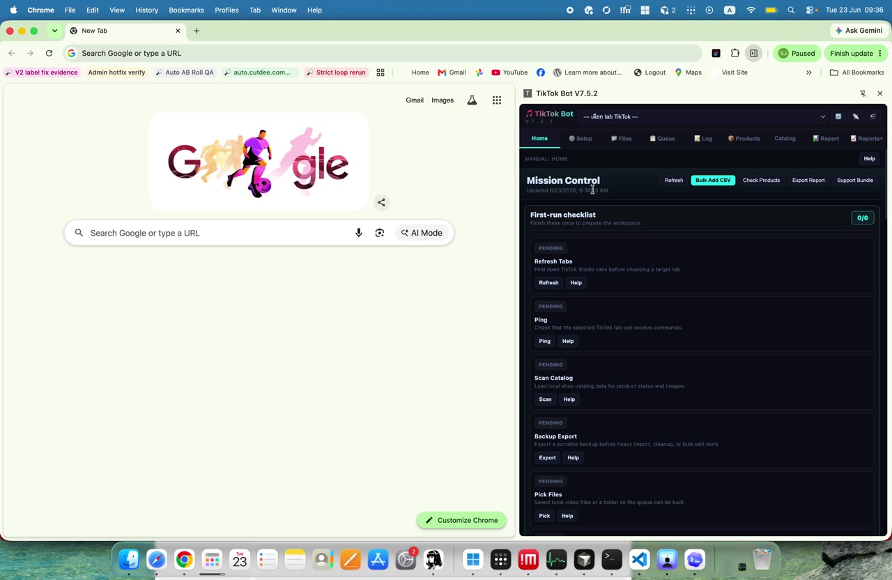 เปิดหน้า LIVE Manager และ Bot Manager - ตรวจ row สินค้าในบอท (007)