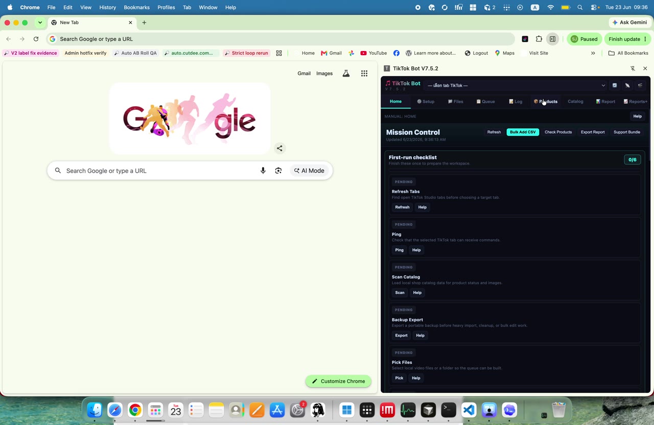 เปิดหน้า LIVE Manager และ Bot Manager - อ่านสถานะและ log (008)